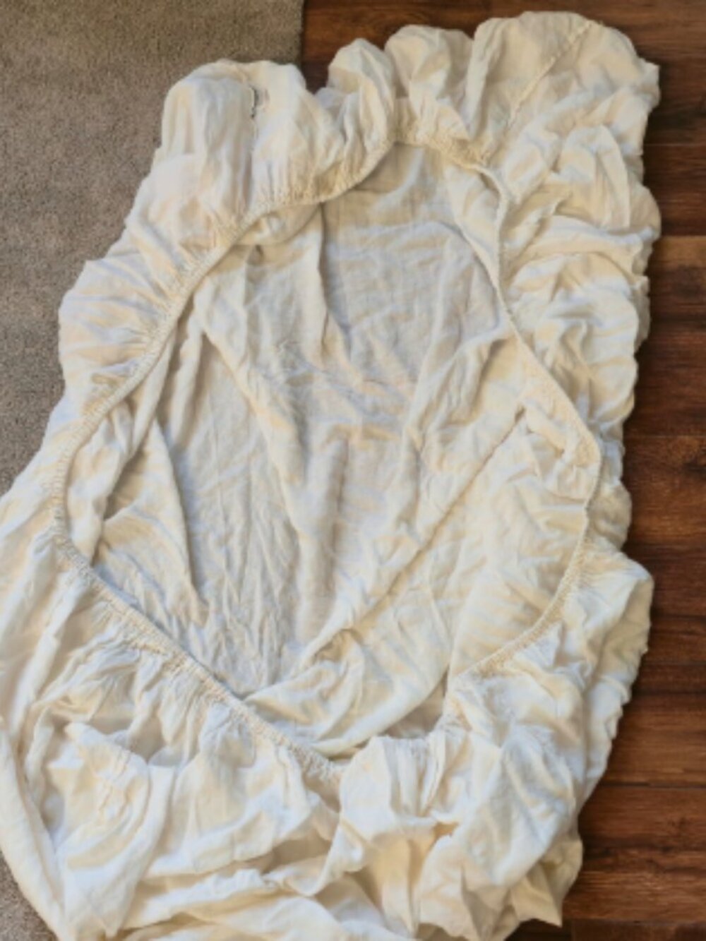 PARACHUTE Ivory FULL 100% Linen FITTED Sheet ONLY